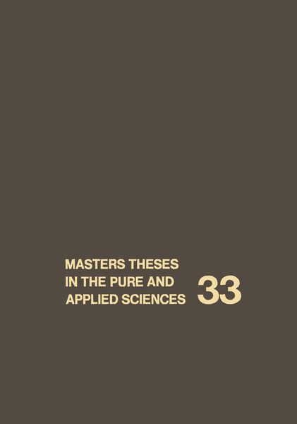 Produktbild: Masters Theses in the Pure and Applied Sciences