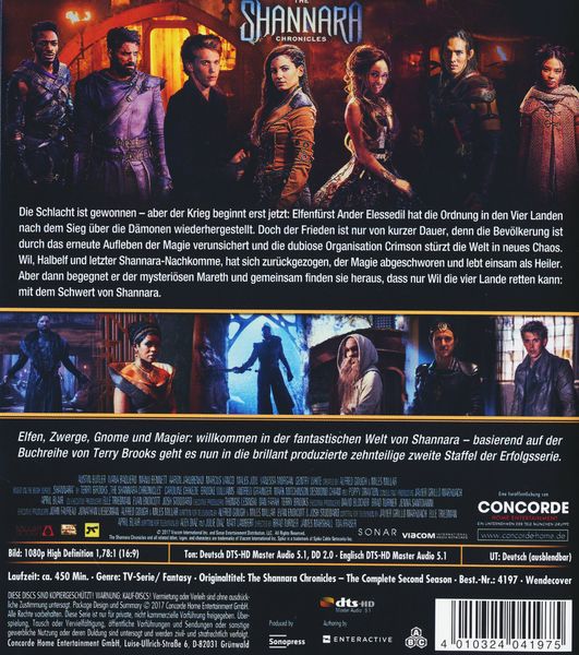 Produktbild: The Shannara Chronicles - Die komplette 2.Staffel [2 BRs]