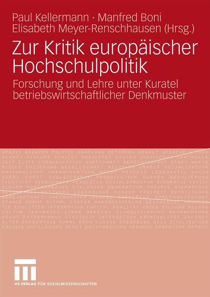 Produktbild: Zur Kritik europ&auml;ischer Hochschulpolitik