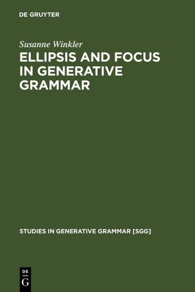 Produktbild: Ellipsis and Focus in Generative Grammar