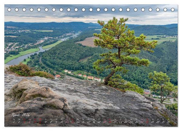 Produktbild: Landschaften der S&auml;chsischen Schweiz (Tischkalender 2026 DIN A5 quer), CALVENDO Monatskalender