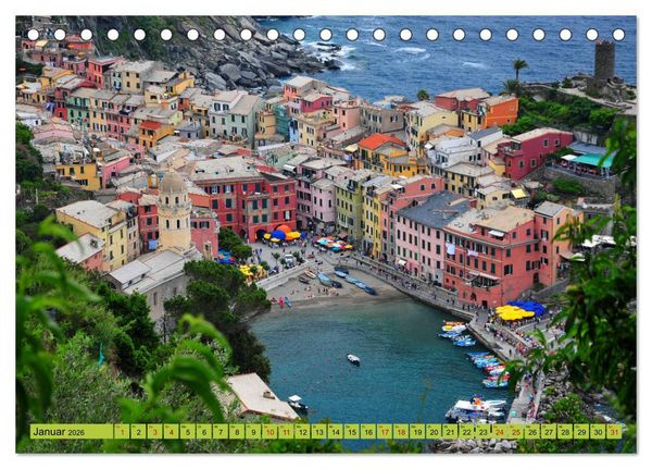 Produktbild: Cinque Terre - die bunten D&ouml;rfer Liguriens (Tischkalender 2026 DIN A5 quer), CALVENDO Monatskalender