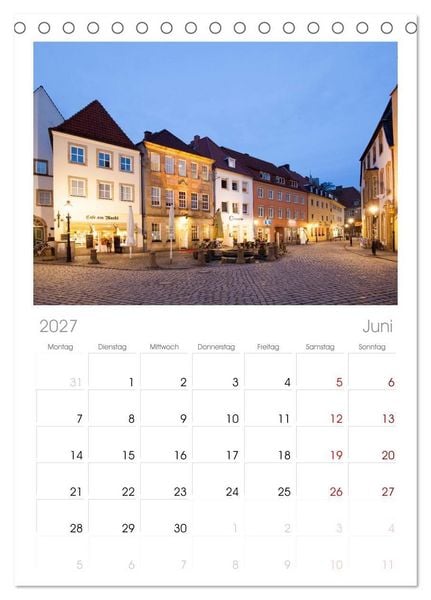 Produktbild: Tischplaner 2027 - Osnabr&uuml;ck - Momente einer Reise (A5 Tischkalender zum Aufstellen) CALVENDO