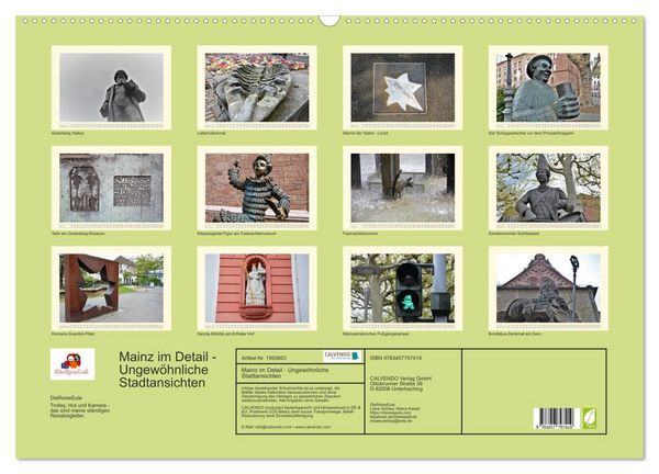 Produktbild: Mainz im Detail - Ungew&ouml;hnliche Stadtansichten (Wandkalender 2026 DIN A2 quer), CALVENDO Monatskalender
