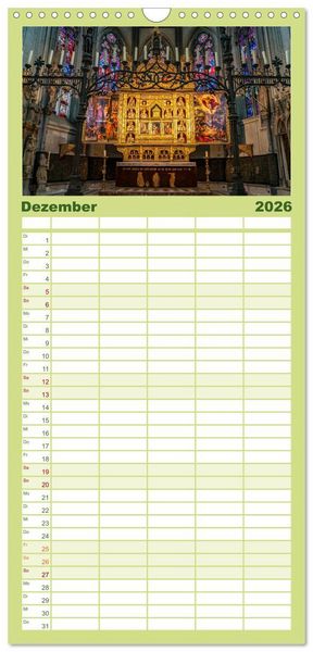 Produktbild: Familienplaner 2026 - Am Niederrhein - Xanten mit 5 Spalten (Wandkalender, 21 x 45 cm) CALVENDO