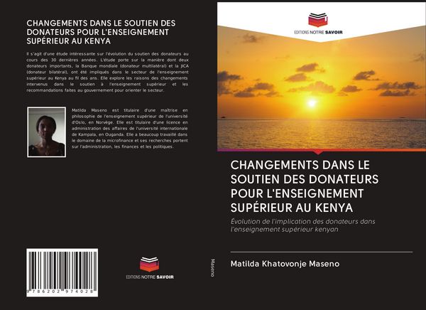 Produktbild: Changements Dans Le Soutien des Donateurs Pour L'enseignement Sup&eacute;rieur Au Kenya