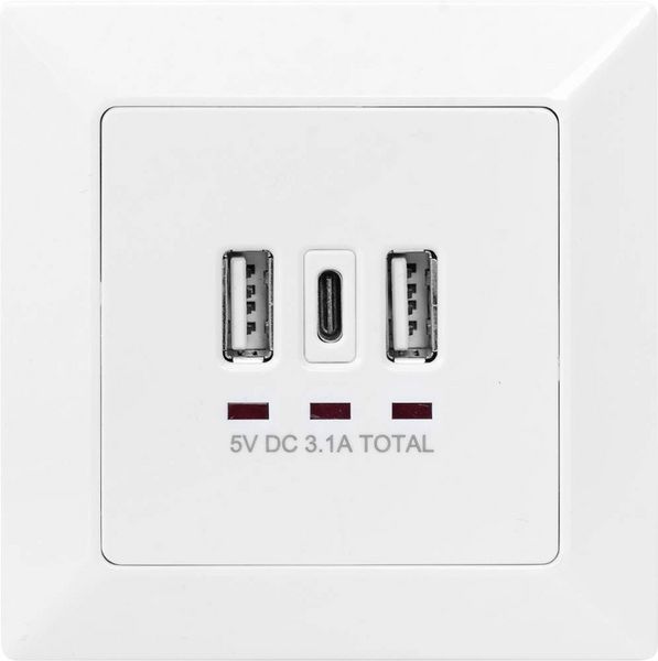 Produktbild: Digitus DA-70618 USB-Ladesteckdose mit USB Wei&szlig;
