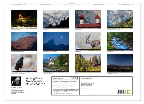 Produktbild: Alpengl&uuml;ck - Nationalpark Berchtesgaden (Wandkalender 2026 DIN A2 quer), CALVENDO Monatskalender