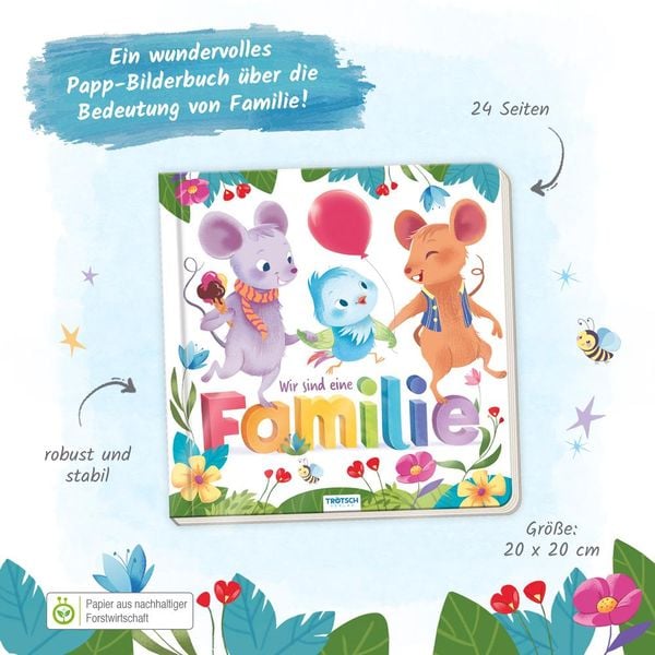 Produktbild: Tr&ouml;tsch Pappenbuch Wir sind eine Familie