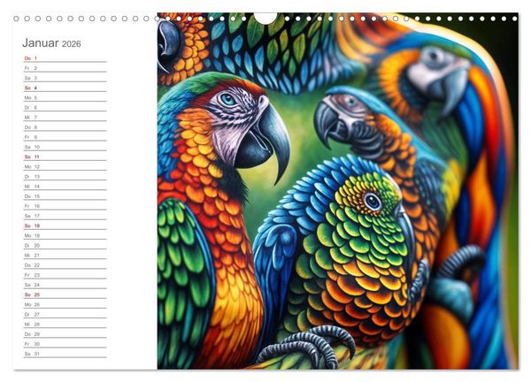 Produktbild: Tarnung und Illusion KI-Kunstvolle Verschmelzung von K&ouml;rper und Umgebung (Wandkalender 2026 DIN A3 quer), CALVENDO Monatskalender
