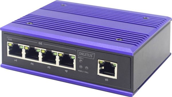 Produktbild: Digitus DN-650106 DN-650106 Industrial Ethernet Switch 8 Port 10 / 100 MBit/s