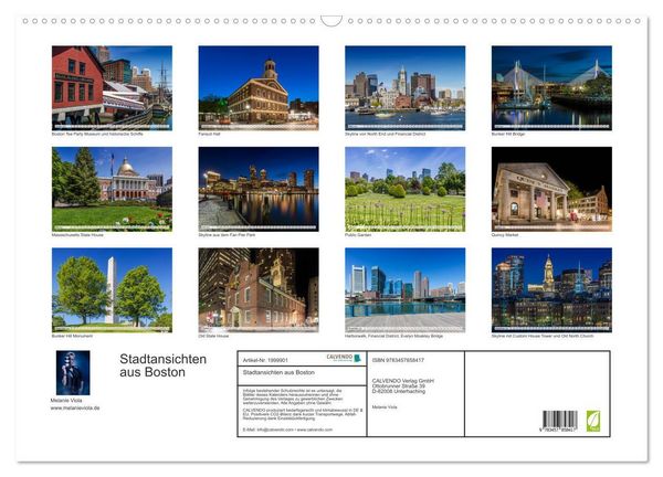 Produktbild: Stadtansichten aus Boston (Wandkalender 2026 DIN A2 quer), CALVENDO Monatskalender