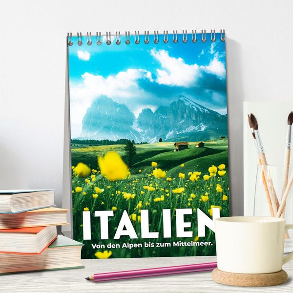 Produktbild: Italien - Von den Alpen bis zum Mittelmeer. (Tischkalender 2026 DIN A5 hoch), CALVENDO Monatskalender