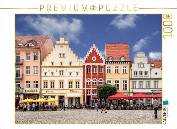 CALVENDO Puzzle Marktplatz Greifswald | 1000 Teile Lege-Größe 64x48cm Foto-Puzzle für glückliche Stunden