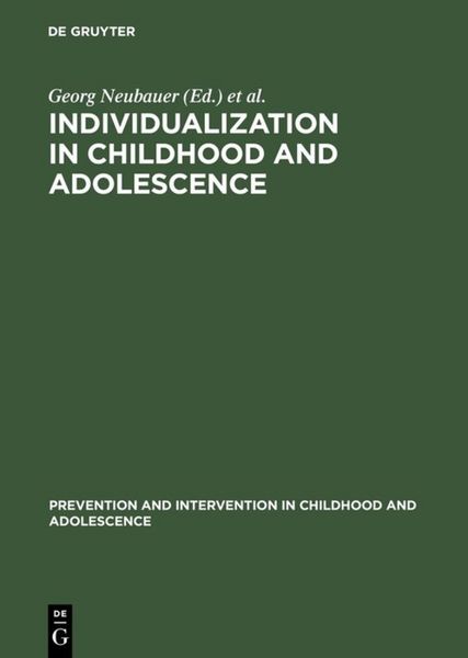 Produktbild: Individualization in Childhood and Adolescence