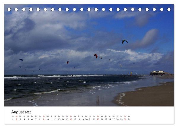 Produktbild: St. Peter Ording 2026 (Tischkalender 2026 DIN A5 quer), CALVENDO Monatskalender