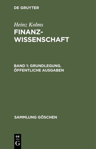 Produktbild: Grundlegung. &Ouml;ffentliche Ausgaben