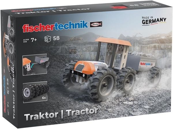 Fischertechnik 576107 - Traktor, 58 Bauteile, Konstruktionsspielzeug ab 7 Jahren