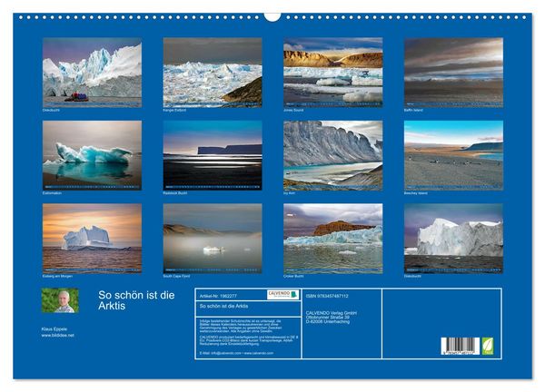 Produktbild: So sch&ouml;n ist die Arktis (Wandkalender 2026 DIN A2 quer), CALVENDO Monatskalender