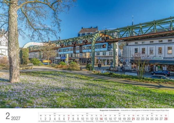 Produktbild: Wuppertaler Schwebebahn 2027 Bildkalender A3 Spiralbindung