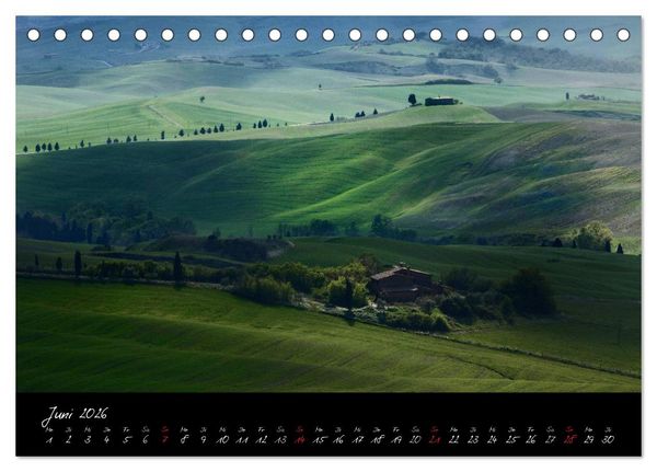 Produktbild: Licht der Toscana (Tischkalender 2026 DIN A5 quer), CALVENDO Monatskalender