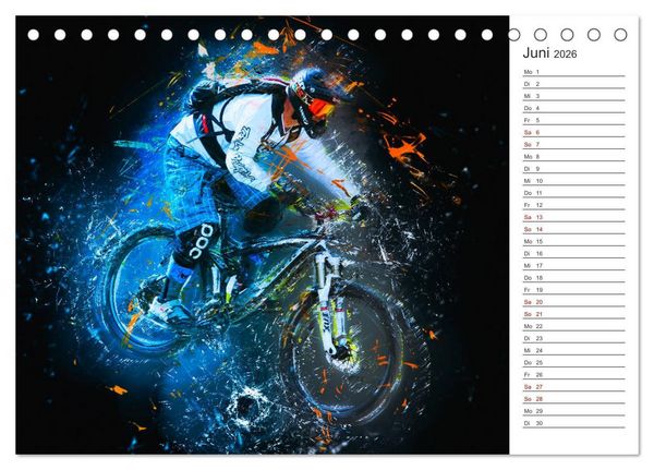 Produktbild: Downhill Explosion (Tischkalender 2026 DIN A5 quer), CALVENDO Monatskalender