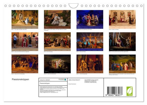 Produktbild: Passionskrippen (Wandkalender 2026 DIN A4 quer), CALVENDO Monatskalender