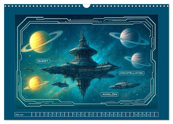Produktbild: Intelligente Alientechnik (Wandkalender 2026 DIN A3 quer), CALVENDO Monatskalender