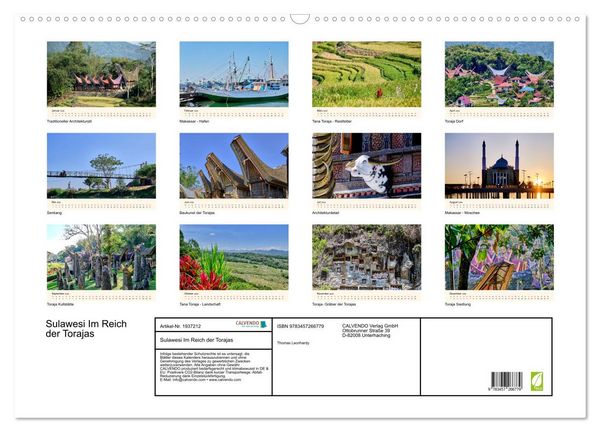Produktbild: Sulawesi Im Reich der Torajas (Wandkalender 2026 DIN A2 quer), CALVENDO Monatskalender