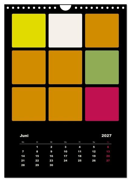 Produktbild: Fotokalender FARBFL&Auml;CHEN (Wandkalender 2027 DIN A4 hoch), CALVENDO Monatskalender