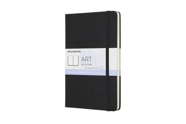 Produktbild: Moleskine Aquarell Notizbuch Large/A5, 200G-Aquarellpapier, Hard Cover, Schwarz