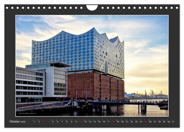 Produktbild: Die Elbphilharmonie Hamburg (Wandkalender 2026 DIN A4 quer), CALVENDO Monatskalender