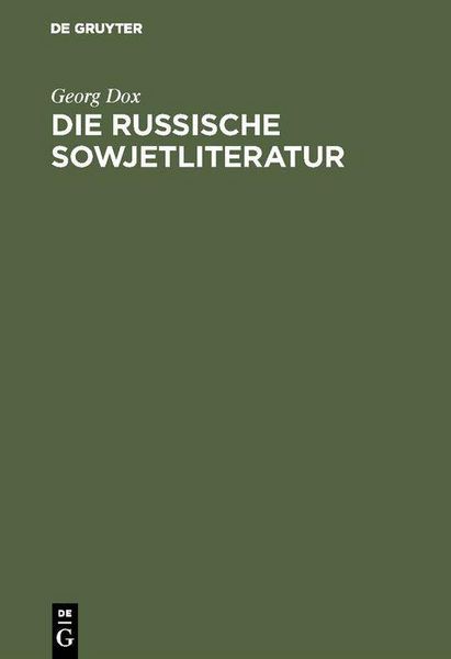 Produktbild: Die russische Sowjetliteratur