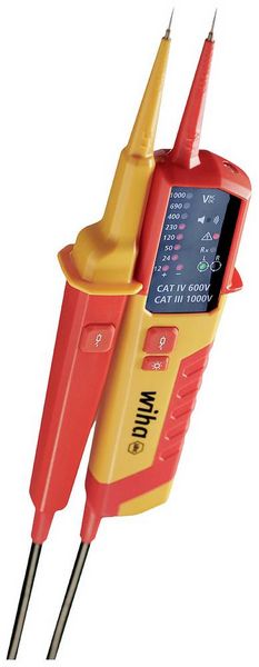 Produktbild: Wiha 45216 Spannungs- und Durchgangspr&uuml;fer CAT III 1000 V, CAT IV 600V LED, Akustik