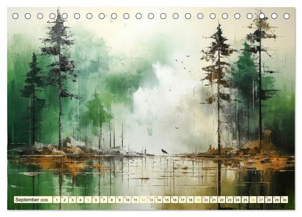 Produktbild: Eine Landschaft im Jahr (Tischkalender 2026 DIN A5 quer), CALVENDO Monatskalender