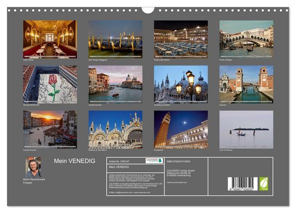 Produktbild: Mein VENEDIG (Wandkalender 2026 DIN A3 quer), CALVENDO Monatskalender