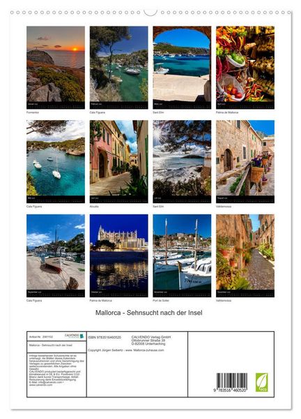 Produktbild: Mallorca - Sehnsucht nach der Insel (hochwertiger Premium Wandkalender 2026 DIN A2 hoch), Kunstdruck in Hochglanz