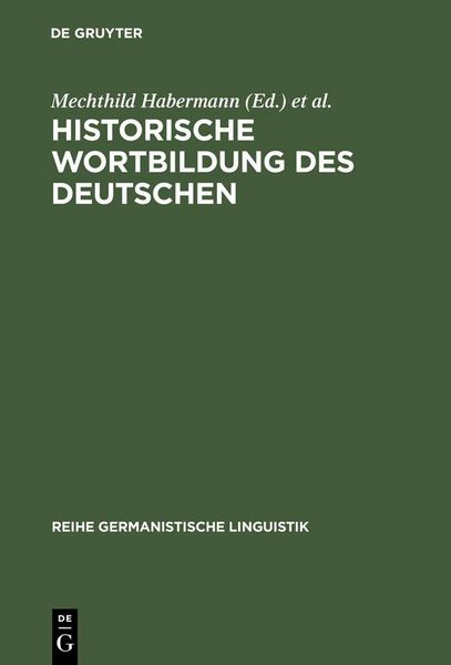 Produktbild: Historische Wortbildung des Deutschen