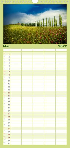 Produktbild: Familienplaner Toskana - sp&uuml;r den Sommer (Wandkalender 2022 , 21 cm x 45 cm, hoch)
