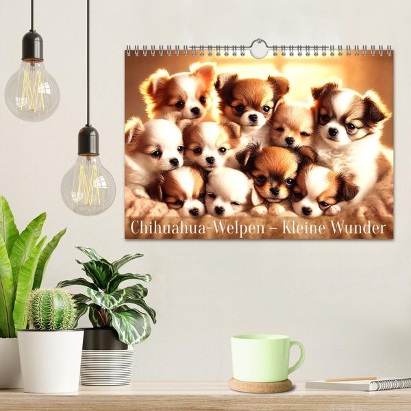 Produktbild: Chihuahua-Welpen &ndash; Kleine Wunder (Wandkalender 2026 DIN A4 quer), CALVENDO Monatskalender