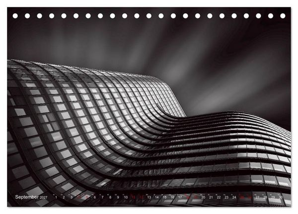 Produktbild: Monochrome Architektur (Tischkalender 2027 DIN A5 quer), CALVENDO Monatskalender