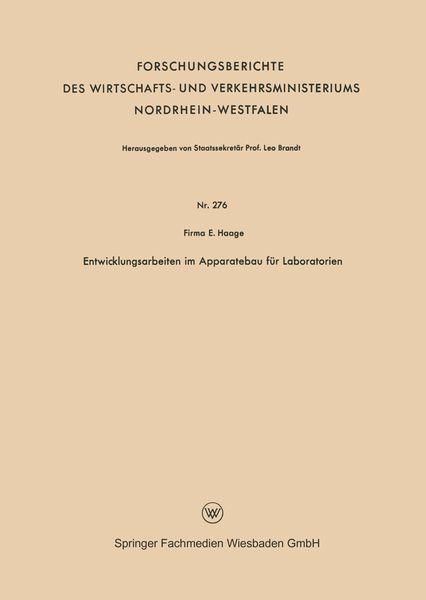 Produktbild: Entwicklungsarbeiten im Apparatebau f&uuml;r Laboratorien