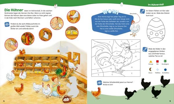 Produktbild: WAS IST WAS Junior Mitmach-Heft Bauernhof