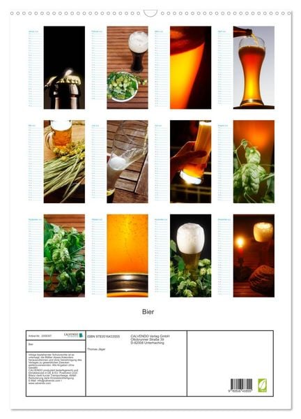 Produktbild: Bier (Wandkalender 2026 DIN A2 hoch), CALVENDO Monatskalender