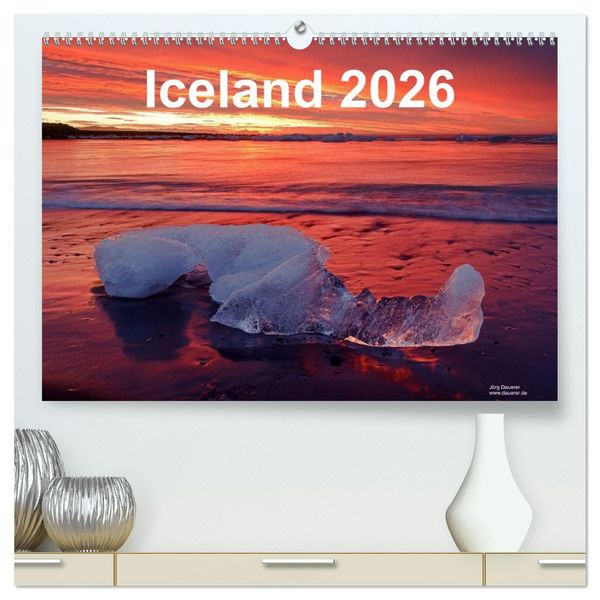 Produktbild: Iceland 2026 (High Quality Premium Wall Calendar 2026 DIN A2 landscape),CALVENDO 12 Month Wall Calendar