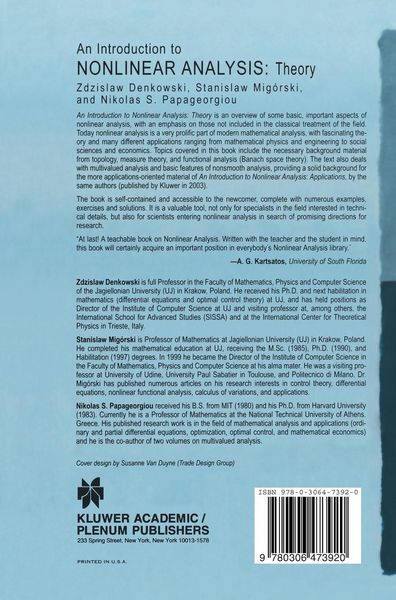 Produktbild: An Introduction to Nonlinear Analysis: Theory