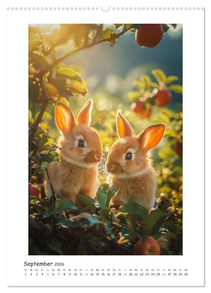 Produktbild: Lustige Hasen (Wandkalender 2026 DIN A2 hoch), CALVENDO Monatskalender