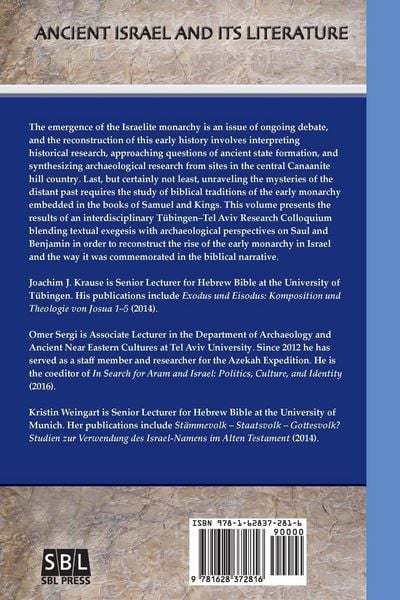 Produktbild: Saul, Benjamin, and the Emergence of Monarchy in Israel