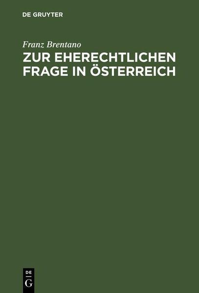 Produktbild: Zur eherechtlichen Frage in &Ouml;sterreich