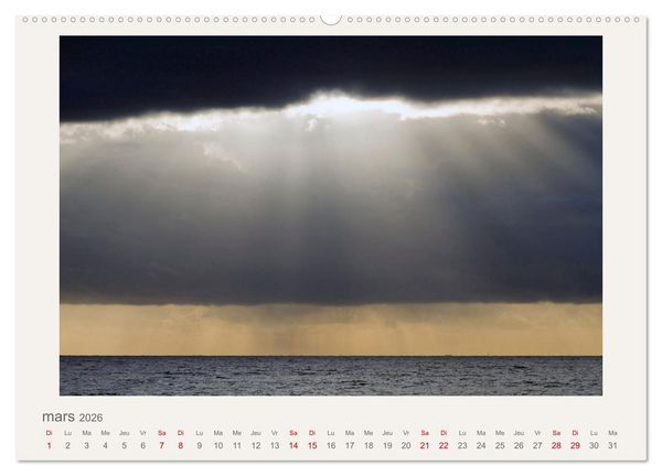 Produktbild: La mer sous le ciel (Calendrier mural 2026 DIN A2 vertical) calendrier de bureau